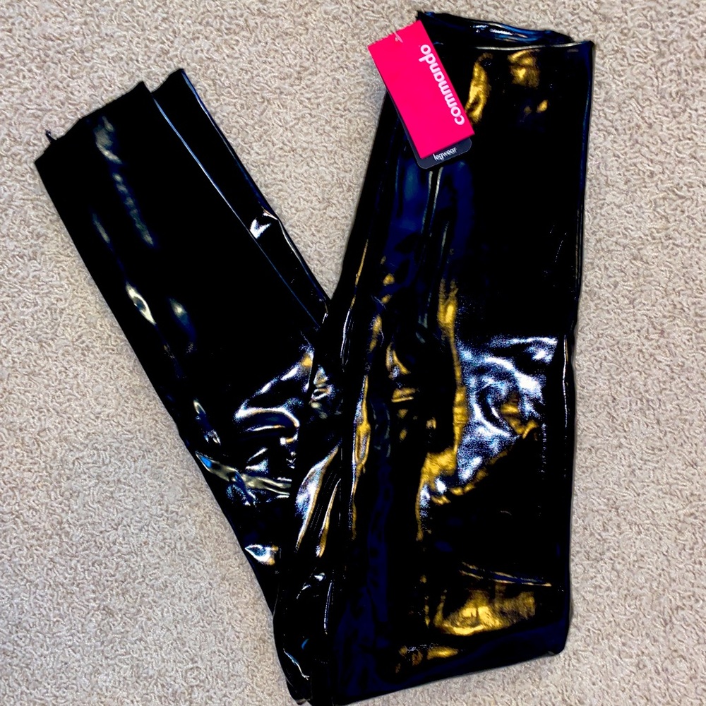 Commando Faux Patent Leather Legging Latex Liquid Look Size S $118 NWT *FLAW
